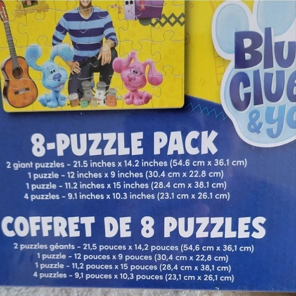 New large Nickelodeon Blue's Clues & You 8-Puzzle Pack